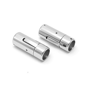 Stainless Steel <b>Leather</b> Cord Snaps Rectangle For <b>Bracelet</b> Making Polished Jewelry Findings Anno Jewelry - Product Image 1