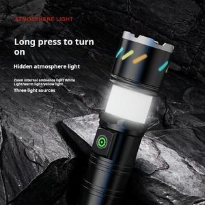 XINSITE 10000 High-Lumens Rechargeable Outdoor <strong>Flashlight</strong> With Cob <strong>LED</strong> <strong>Diving</strong> IP68 Waterproof Aluminum Alloy Body Custom Logo - Product Image 5