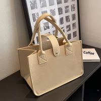 Vente en gros de sacs à main colorés écologiques pour femmes sac de courses personnalisé fourre-tout en feutre réutilisable de qualité supérieure avec poignée