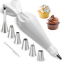Kuchen-Dekorations-Set - Spritztüllen für Kuchendekoration - Baumwoll-Spritzbeutel Backwerkzeuge