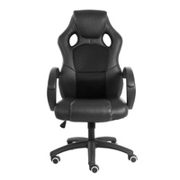 Chaise pivotante de course esports en cuir PU extensible et pliable de style moderne, cadre en acier inoxydable pour la salle d'ordinateurs