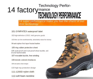Scarponcini <span class=keywords><strong>da</strong></span> Montagna Impermeabili in Vera Pelle Bovina per <span class=keywords><strong>Trekking</strong></span>, Escursionismo, Caccia e Neve all'Aperto - Product Image 3