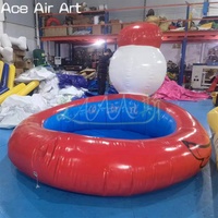 Petite piscine gonflable portable en forme de canard pour le divertissement des enfants en intérieur et en extérieur.