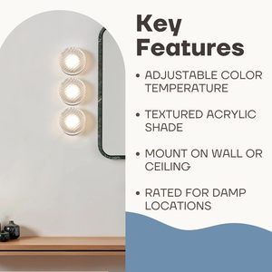 Applique murale LED moderne et simple en aluminium et acrylique, 3500K blanc chaud, CRI 90 élevé, pour éclairage intérieur de maison et bureau - Product Image 5