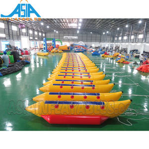 Bateau banane gonflable Ocean Rider pour 8 personnes avec 2 tubes, tubes doubles, vélo aquatique flottant, bateaux à pédales - Product Image 5