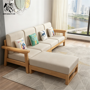 Fournisseur chinois, prix bas, sur mesure, stock important, expédition immédiate, canapé couche, nouveau design, meubles de salon, canapé sectionnel en bois. - Product Image 2