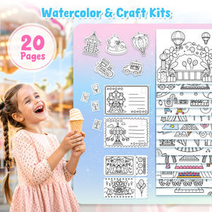 Libri da colorare con acqua Joycat per bambini, set di pittura ad acquerello a tema Magic Park con <span class=keywords><strong>2</strong></span> pennelli, giocattoli educativi - Product Image 2