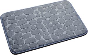 Flannel Memory Cotton Striped Pattern Water Absorption Anti-<b>slip</b> Bathroom <b>Slip</b> Rug Memory Foam Shower Floor <b>Mats</b> Home - Product Image 4