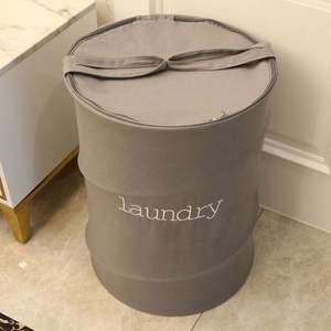 Eco-Friendly 3-Tier Pop-Up Cover Foldable Polyester Cloth <b>Laundry</b> <b>Basket</b> with Fancy Design for Bulk Storage Home Center Square - Product Image 4