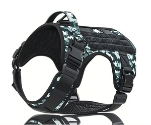 Harnais et laisse tactiques pour chien Barbot, réglables, camouflage, polyester, pour extérieur - Product Image 2