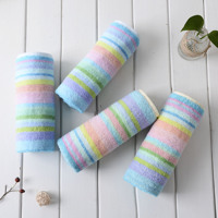 Manufacture Kitchen Dish Stripe Towels 100% Cotton Terry Absorbent Towels With Colorful Strip Towels