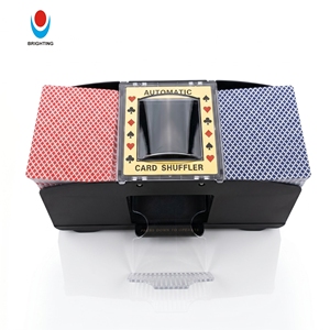 Barajador de Cartas de Póker de Plástico, Automático, Eléctrico, para 2 Mazos, Estilo Casino, Portátil, con Batería - Product Image 1