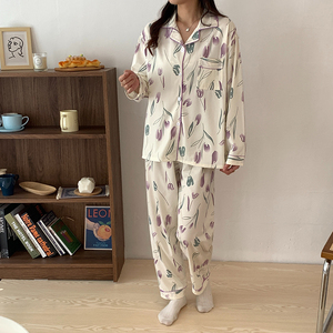 Kustom piyama pakaian tidur wanita Set untuk wanita piyama nyaman grosir