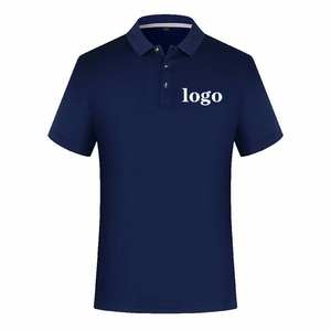 V cuello hombres mujeres algodón de gran tamaño logo texto impresión personalizada/bordado solapa publicidad camisetas - Product Image 2