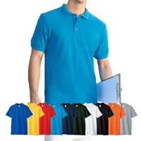 カスタムロゴポロシャツ中国工場半袖格安メンズユニフォームポロシャツ