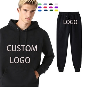 Chs0007 biểu tượng tùy chỉnh trống Jogger hoodie Set Đồng bằng mới thời trang các cặp vợ chồng thể thao Tracksuit sweatsuit người đàn ông 2 mảnh mồ hôi phù hợp với bộ - Product Image 1
