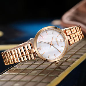 Nouvelle montre élégante et simple en acier inoxydable avec cadran en nacre, montre polyvalente pour femmes. - Product Image 2