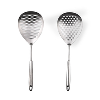 Ensemble d'ustensiles de cuisine en acier inoxydable Louche à soupe Pâtes fendues et tourneur