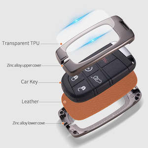 Faible quantité minimale de commande luxe silicone alliage d'aluminium voiture métal couverture de clé intelligente pour Dodge ram challenger avanger srt voyage accessoires - Product Image 6