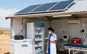 Congélateur <span class=keywords><strong>solaire</strong></span> hors réseau 300L avec panneau <span class=keywords><strong>solaire</strong></span> et <span class=keywords><strong>batterie</strong></span> de secours, <span class=keywords><strong>réfrigérateur</strong></span> éco-responsable à économie d'énergie pour usage domestique et commercial - Product Image 5