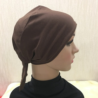 Bufanda árabe de alta calidad para mujer musulmana, gorro Hijab interno suave de Color sólido con lazo elástico, turbante deportivo instantáneo
