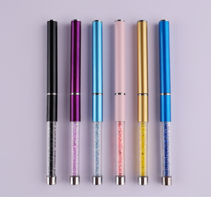 Pinceau de précision pour nail art avec manche en acrylique rose diamant, pinceau pour peinture au gel à lignes fines, pour la décoration de manucure - Product Image 3