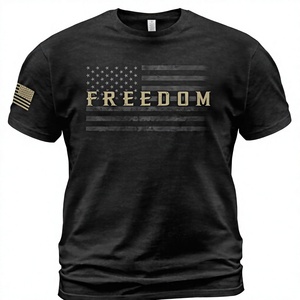 Men Freedom <b>Flag</b> T Shirt 100% Cotton O Neck Short Sleeve Printed Tee for Father's Day Gift - Product Image 3