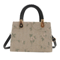 Sac à main en herbe tressée simple, élégant et tendance, nouveau printemps 2025, pour femmes, sac bandoulière forestier