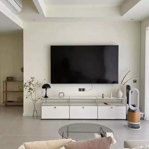 Meuble TV modulaire USMINS <span class=keywords><strong>en</strong></span> acier inoxydable avec rangement et buffet, idéal pour salon et chambre à coucher - Product Image 3