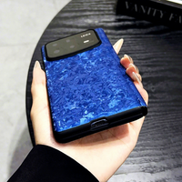 Étui de luxe pour Mi Mix Fold 4, texture soyeuse dégradée, charnière centrale magnétique, protection PC, similicuir, résistant aux chocs