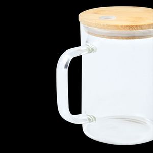 Verre à bière en forme de canette de 15 oz pour sublimation, gobelets givrés, tasses à boire, mug, bouteille d'eau à double paroi de 15 oz avec poignée et couvercle - Product Image 4