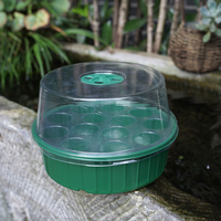 Lot de 5 boîtes de semis jetables en PP/PET à 13 alvéoles, écologiques, pour jardinage, fleurs, plantes succulentes, avec insert pour feuilles et préservation de la chaleur