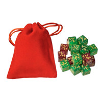 20 mini compteurs de jeu de cartes de 12 mm avec sac à dés pour accessoires de jeu de cartes et cadeaux