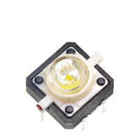 5 Buah Sakelar Sesaat Tombol Tekan Mikro Lubang Tembus 6*6*8.4Mm dengan Sampel LED Hijau Kuning Merah Putih Biru