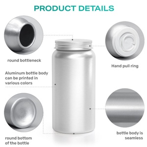 Custom Printing Aluminum Bottle 100ml Supplement Container Pill Bottle Vitamin Bottle Packaging Capsule Jar - Product Image 5