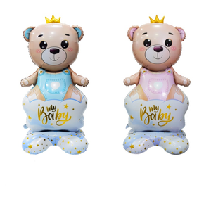 Globo <span class=keywords><strong>de</strong></span> Aluminio 4D con Forma <span class=keywords><strong>de</strong></span> Corona y Oso <span class=keywords><strong>de</strong></span> Peluche, Signo <span class=keywords><strong>de</strong></span> Interrogación para Revelación <span class=keywords><strong>de</strong></span> Género, Decoración para Baby Shower, Certificado BSCI - Product Image 1