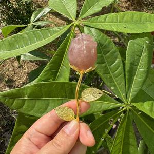 ดอกกุหลาบคริสตัลขนาด 3 ซม. สีเงิน ประดับคริสตัลไอน้ำ แกะสลักจากหินคริสตัลธรรมชาติ สำหรับบำบัดรักษา  คริสตัลรูปดอกกุหลาบสำหรับวันวาเลนไทน์ - Product Image 5