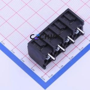 6-1437652-7 Barrier Terminal Block Through hole Component (THT),P=9.53mm Connector Three Sides 9.53mm 1x4P Straight Pin - Product Image 2