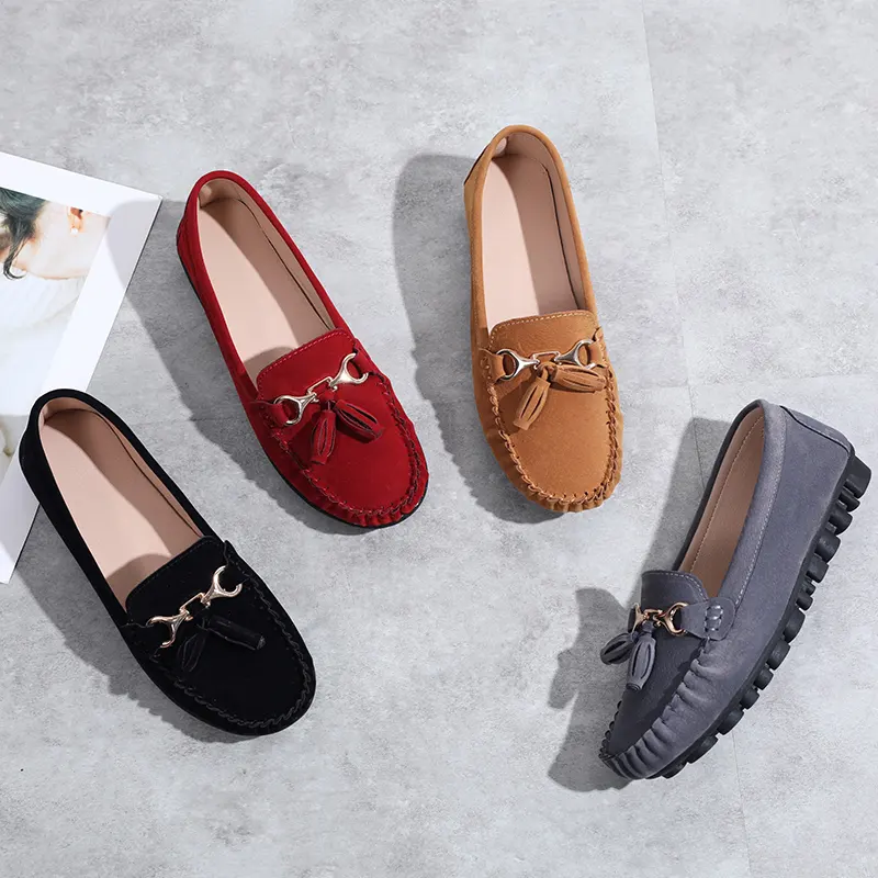 J0808C1 soft women's flats loafer casual shoes