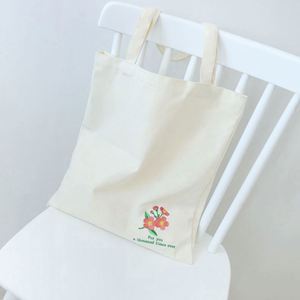 Bolsa de Mano de Lona Bordada con Flores Personalizada de 9oz para Mujer, Bolsa de Compras de Lona de Algodón con Bordado Floral - Product Image 6