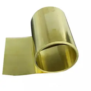 H65 Soft Brass Foil H68 Semi Hard Brass Strip 600mm Brass Coil Strip Processing Shear Plate