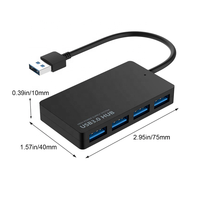 USB 3.0 C haute vitesse 4 ports extenseur adaptateur multiport concentrateur d'alimentation chargeur mural Compatible pour ordinateur portable PC téléphone portable AC