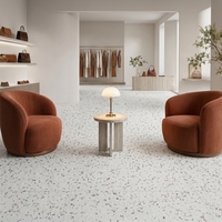 Dalles de terrazzo artificielles, couleur personnalisée, grande taille, résistantes à l'usure, pour la décoration de sols de villas commerciales