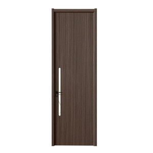 Puerta Interior Contemporánea de Madera Sólida con Diseño Curvo, Superficie Acabada, Apertura Manual, para Dormitorio - Product Image 3