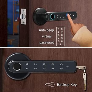 Tuya Fingerprint Door <strong>Lock</strong> Smart <strong>Digital</strong> <strong>Lock</strong> Keyless Entry Knob on Keyboardsmart Room Door <strong>Lock</strong> - Product Image 4