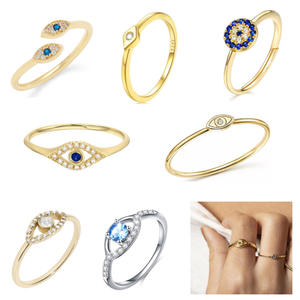 Daochong personnalisé usine vente directe zircon cubique plaqué or rose collier mauvais œil - Product Image 3