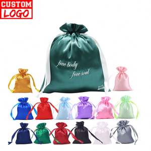 <span class=keywords><strong>Bolsa</strong></span> de regalo de tela satinada <span class=keywords><strong>Alibaba</strong></span> Trade Assurance con estilo de seda con estampado de logotipo para la recolección de polvo - Product Image 1