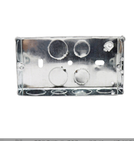 Boîtes de jonction électriques QINKAI QK 3x3 4x4 en acier galvanisé inoxydable pour câbles, prises et interrupteurs, couleur argent, basse tension