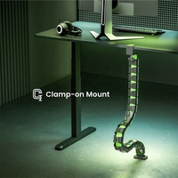 Réglable en hauteur à pince Quad entrée bureau cordon organisateur vertèbres modulaire fil câble gestion colonne vertébrale