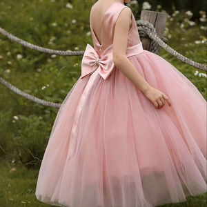 Satin Tulle Princess Gown for <strong>Girls</strong> Enchanting 3D <strong>Formal</strong> Wedding Party <strong>Dress</strong> for Birthday Celebrations Special Children - Product Image 5
